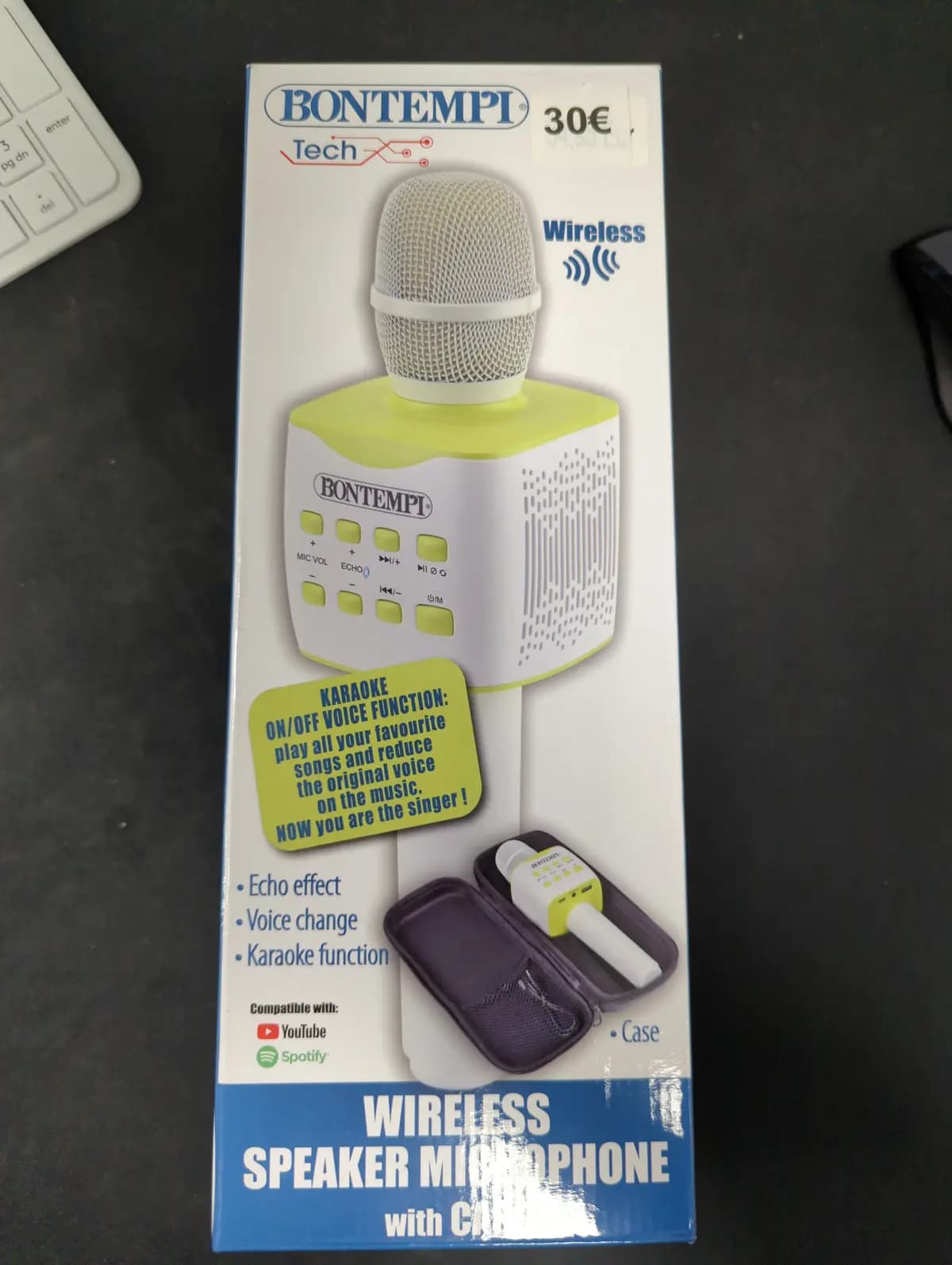 BONTEMPI įkraunamas mikrofonas su garsiakalbiu ir ...