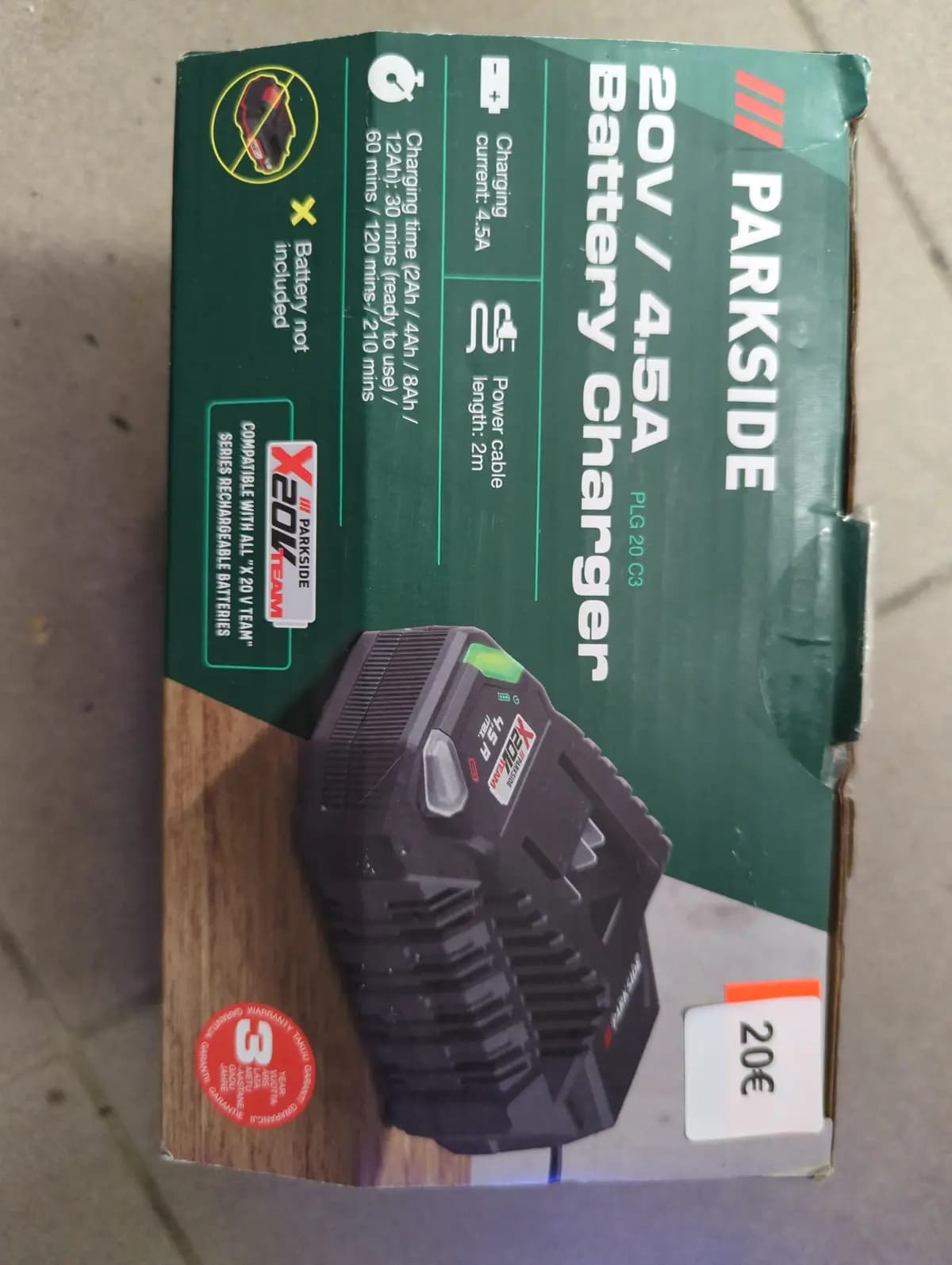PARKSIDE® 20 V PLG 20 C3 4,5 A