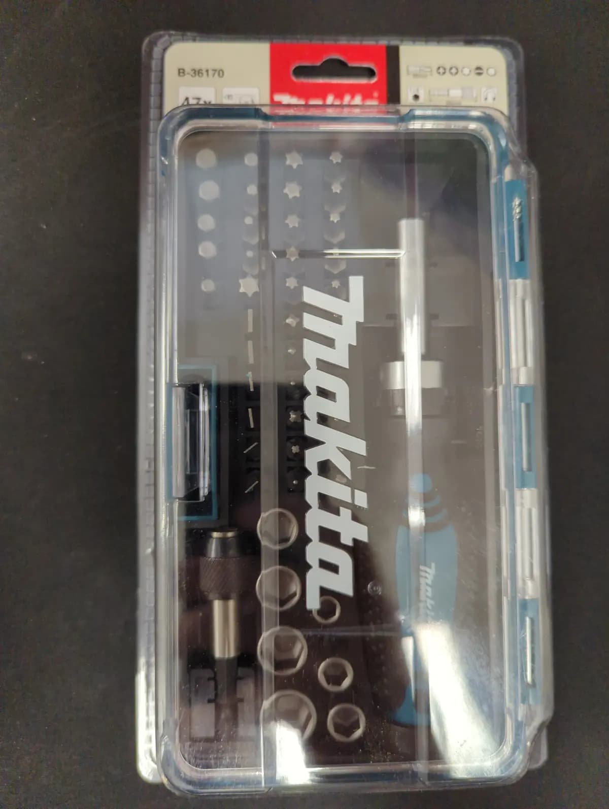 Sukimo antgalių komplektas Makita B-36170, 47 vnt.