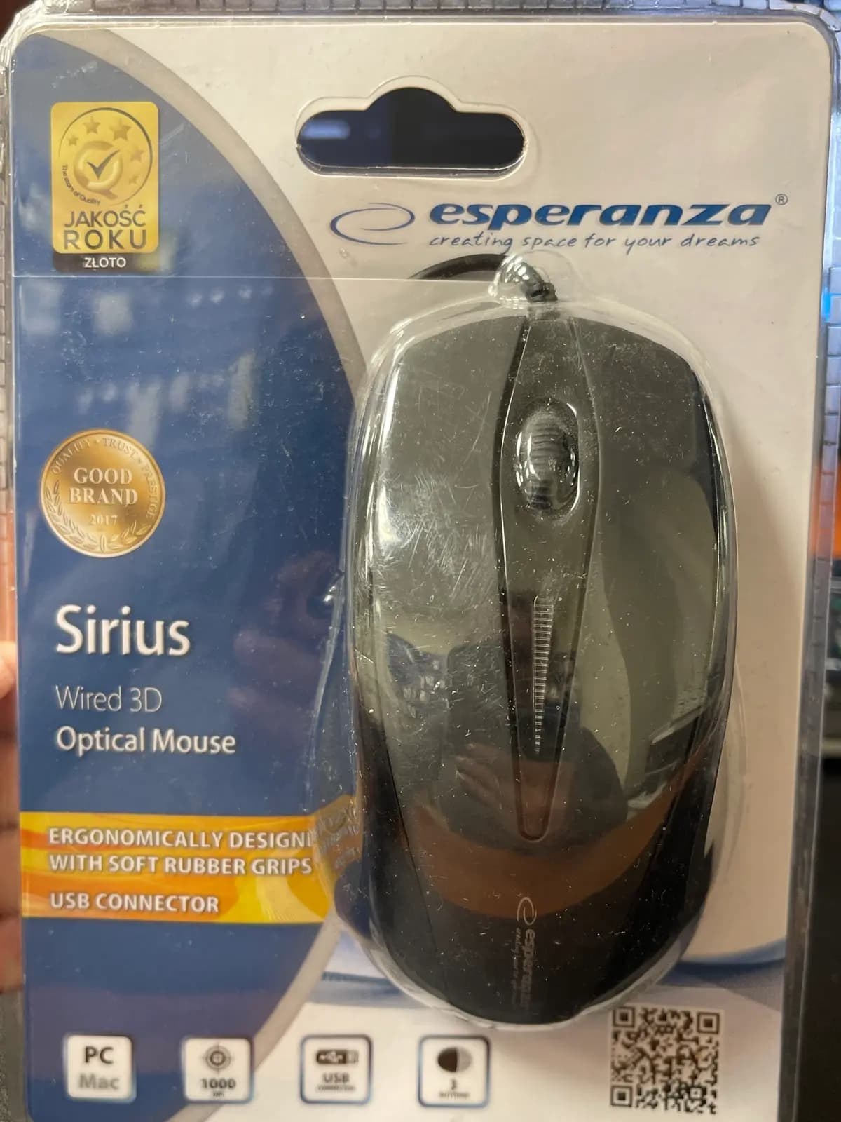 Esperanza EM102K mouse USB Type-A Optical 800 DPI