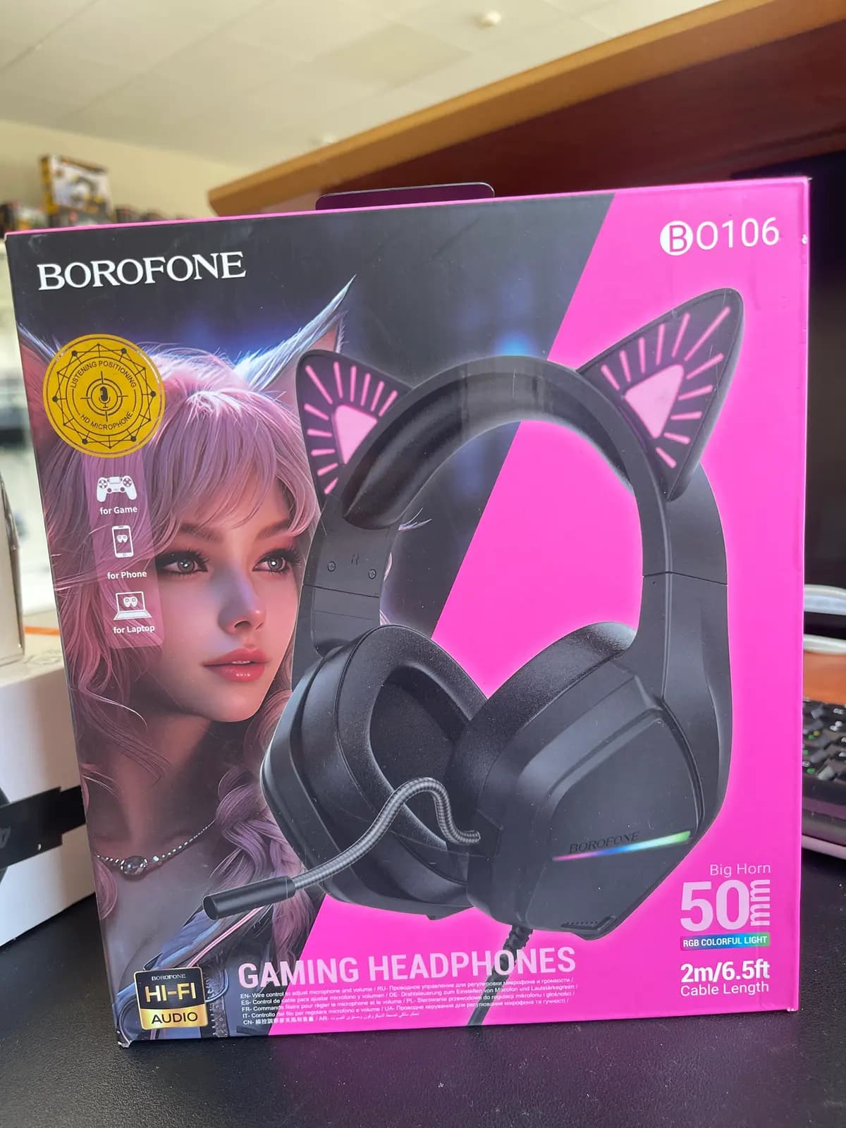 OEM Borofone Headphones BO106 Cute Car Ear bluetooth gaming elf cat