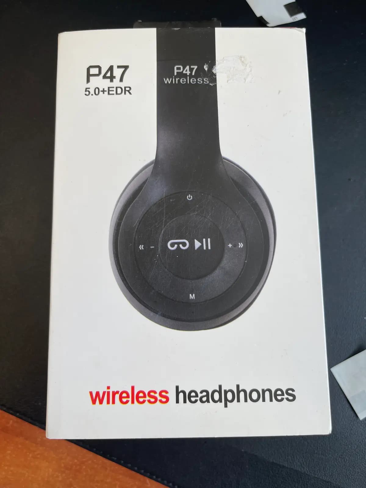 **Sulankstomos belaidės P47 ausinės, „Bluetooth 4.2“ EDR, su mikrofonu, „MicroSD“, MP3, baltos**
