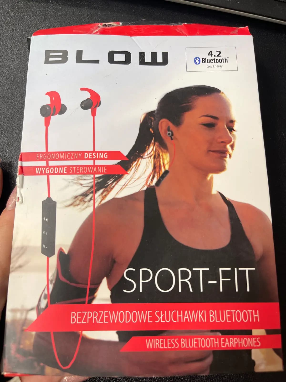 BLOW Sport-Fit Laisvų rankų įranga Įkišamos į ausįnes Bluetooth Juoda, Raudona